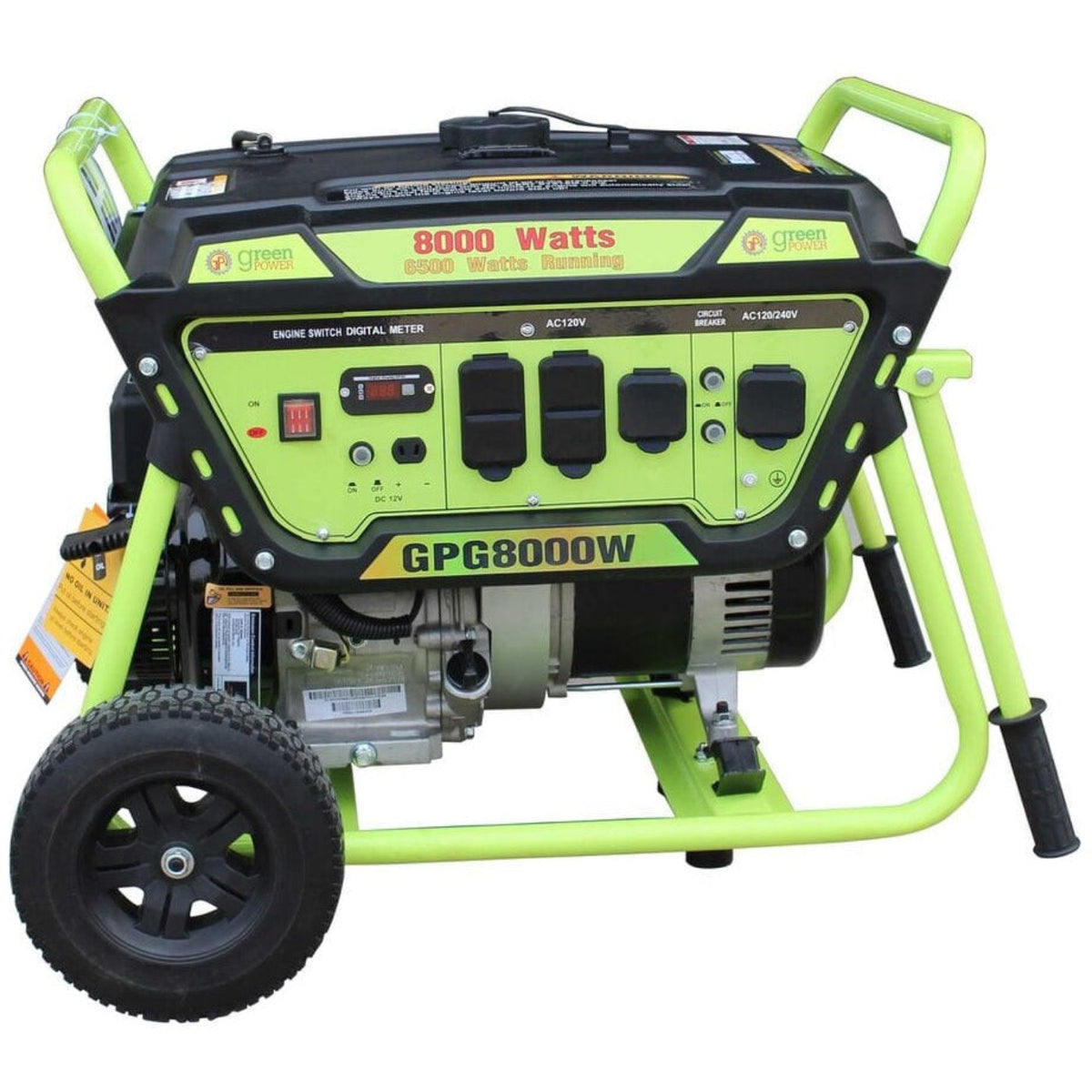 Green-Power America 8000/6500-Watt Gas Powered Portable Generator - GPG8000W