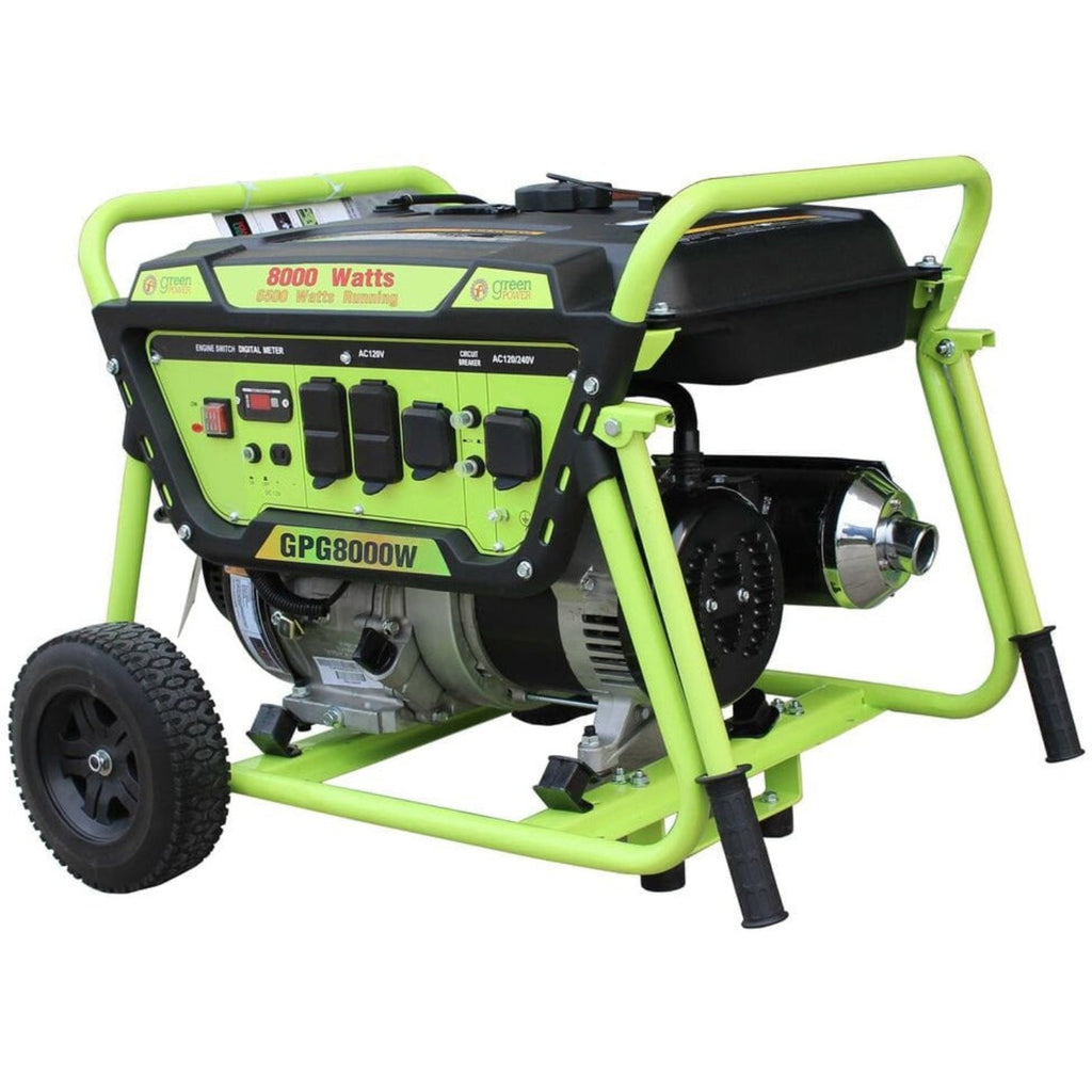 Green-Power America 8000/6500-Watt Gas Powered Portable Generator - GPG8000W