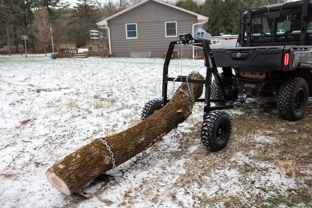 MotoAlliance Impact Implements Log Hauler 1500 Lbs Capacity with Viper Winch New - IP4424_MD4500_BK