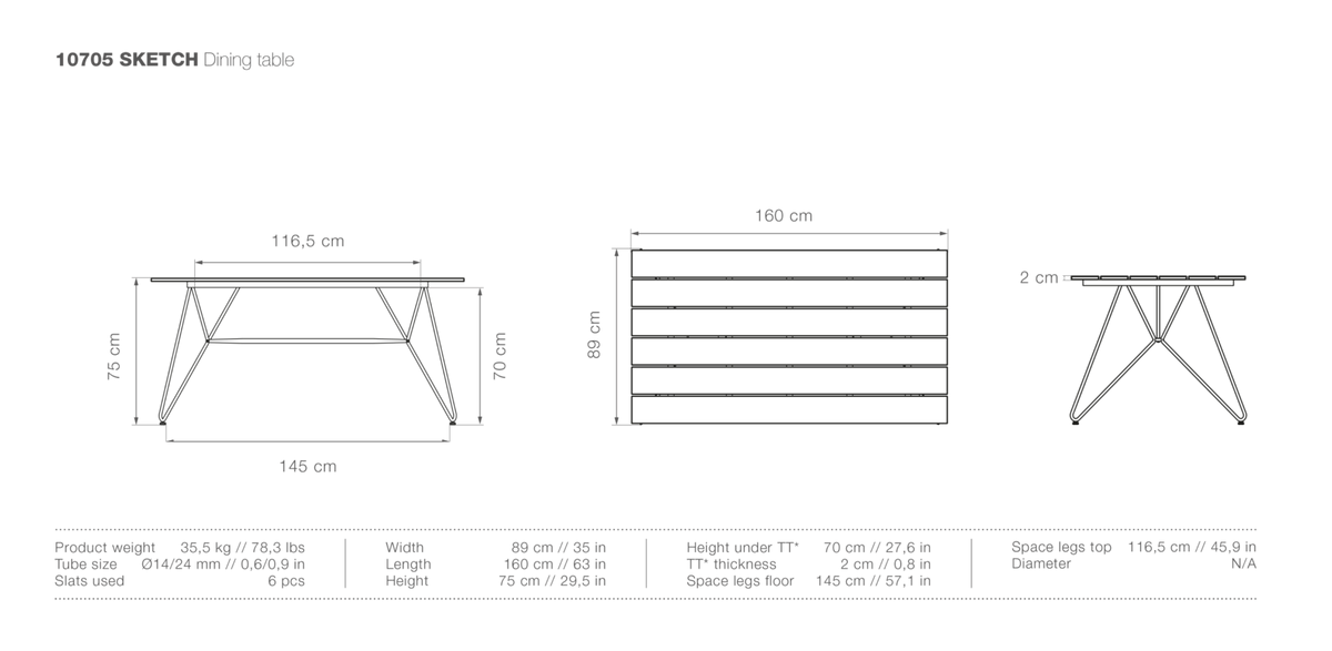 HOUE SKETCH Outdoor Dining Table