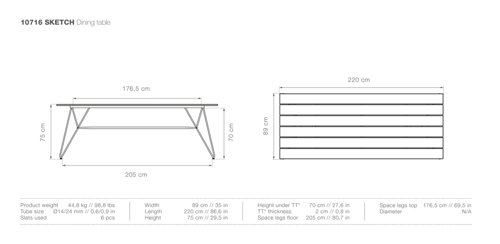 HOUE SKETCH Outdoor Dining Table