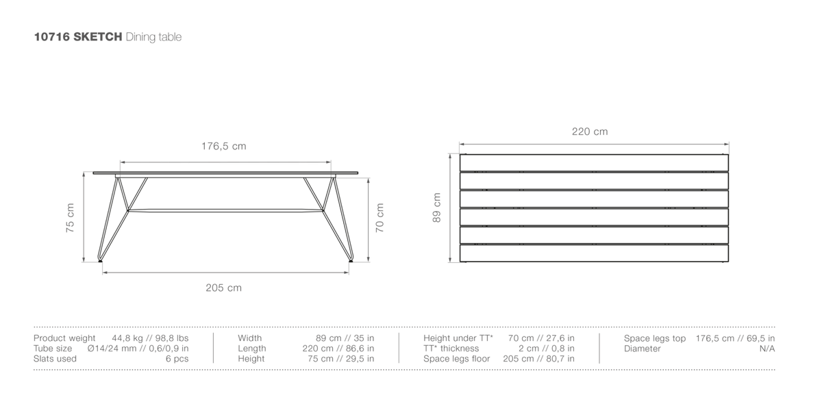 HOUE SKETCH Outdoor Dining Table