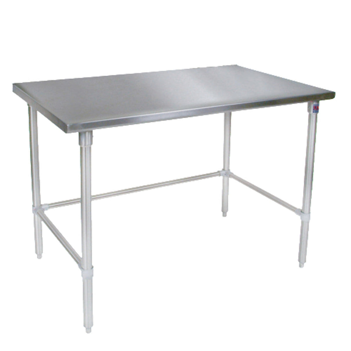 John Boos ST6-2496SBK Open Base 96"W x 24"D Stainless Steel Work Table - JBST62496SBK