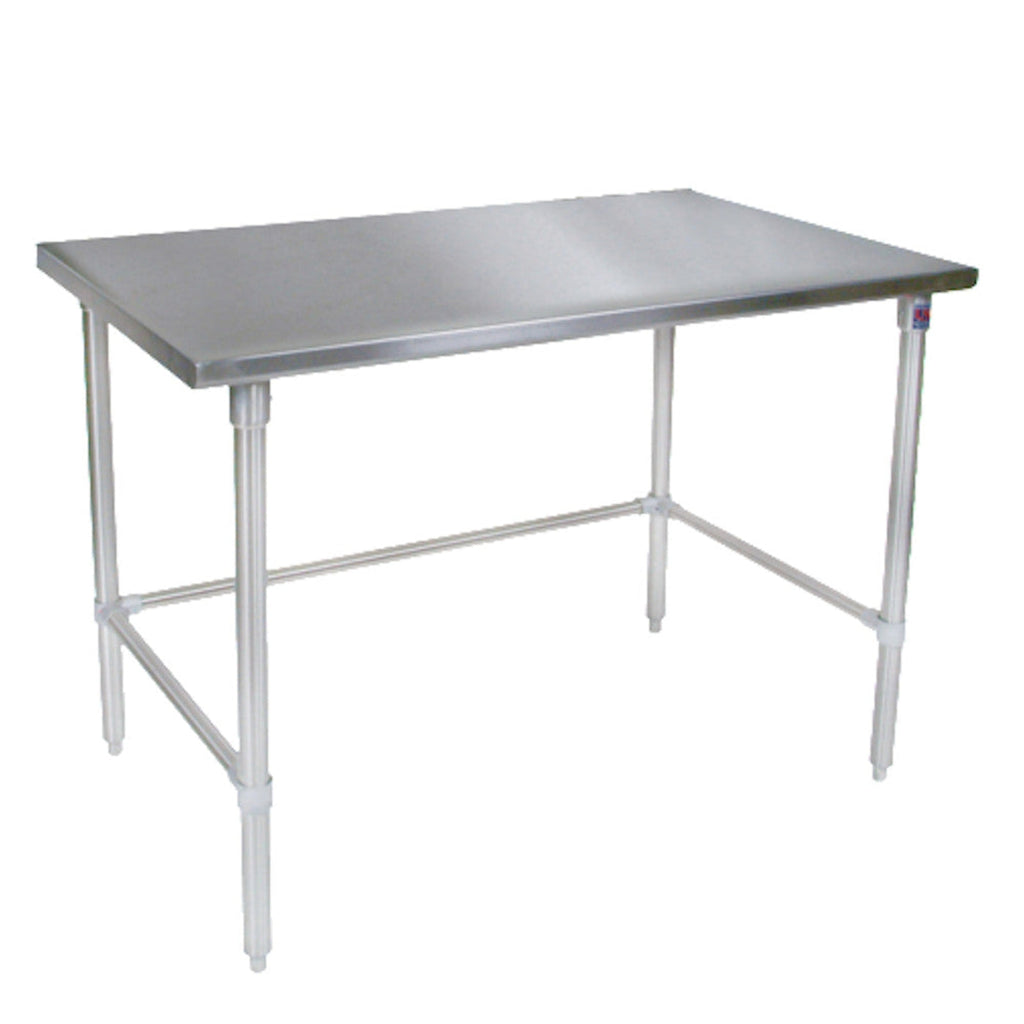 John Boos ST6-2496SBK Open Base 96"W x 24"D Stainless Steel Work Table - JBST62496SBK