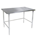 John Boos ST6-3048SBK Open Base 48" W x 30" D Stainless Steel Work Table - JBST63048SBK