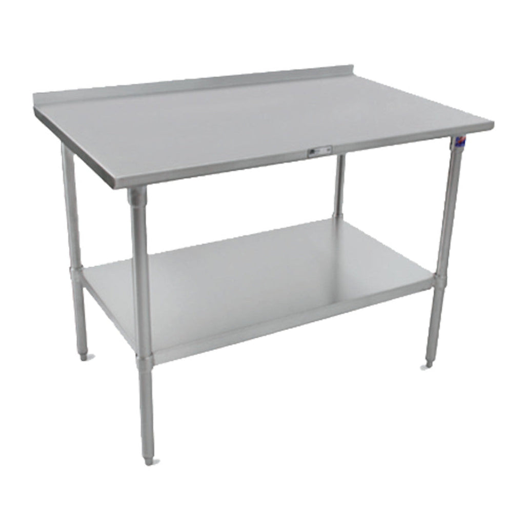 John Boos FBLG4824 48" x 24" Work Table, Galvan Undershelf - JBFBLG4824