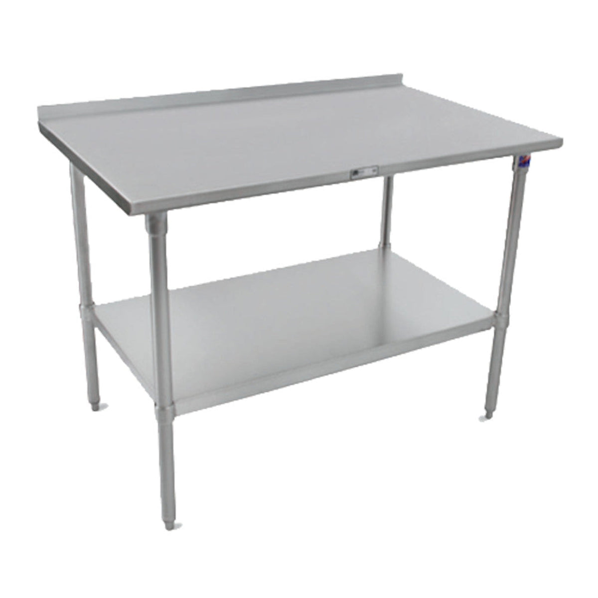 John Boos FBLG4824 48" x 24" Work Table, Galvan Undershelf - JBFBLG4824