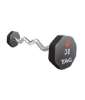 TAG Fitness Premium Ultrathane Fixed Barbell 20-100 Set with Ez-Curl Handle - 1770024668899_449