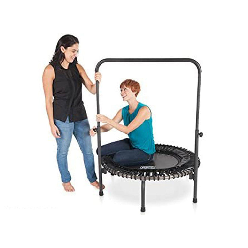 Disc-O-Bed JumpSport 350 Indoor 39-Inch Mini Trampoline and Handle Bar Accessory, Black - 250101