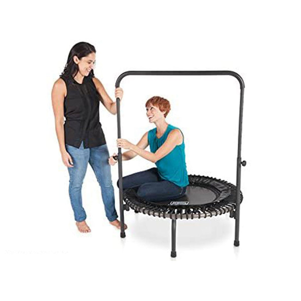 Disc-O-Bed JumpSport 350 Indoor 39-Inch Mini Trampoline and Handle Bar Accessory, Black - 250101