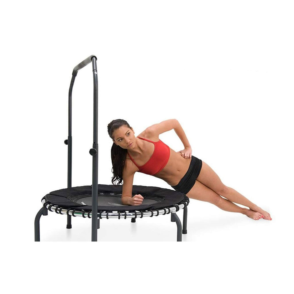 Disc-O-Bed JumpSport 220 Fitness Rebounder Mini Trampoline & Handle Bar Accessory, Black - 250093