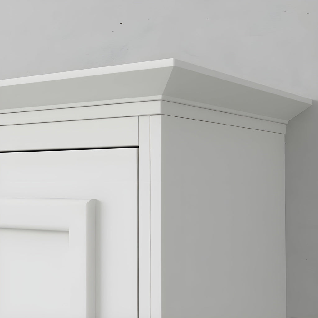 Murphy Bed With Desk & 2 Storage Cabinets, Double Size, White by Leto Muro