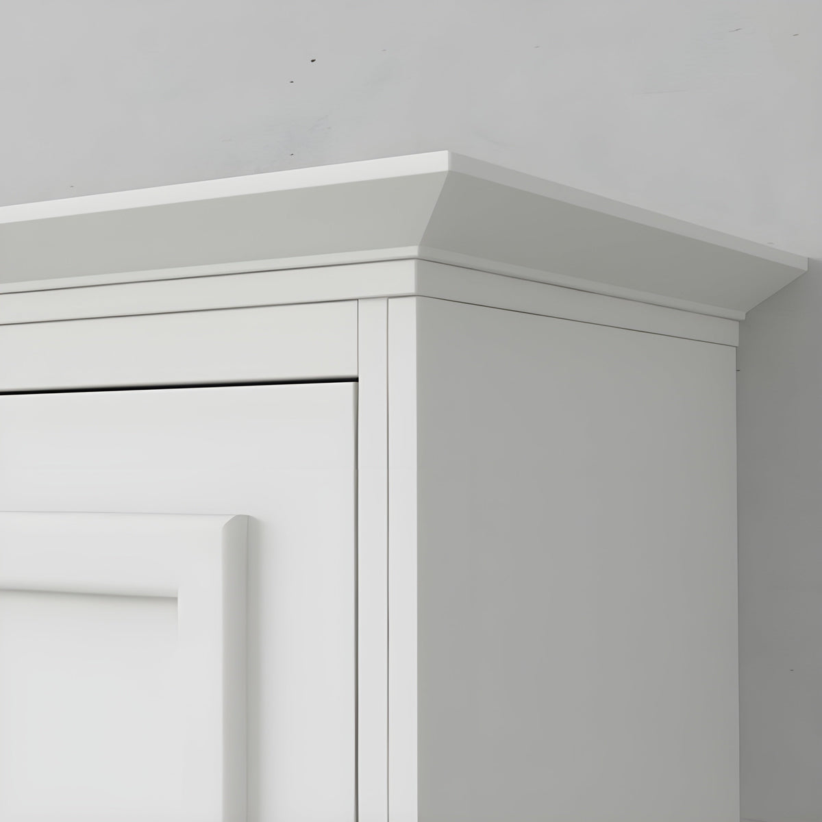 Murphy Bed With Desk & 2 Storage Cabinets, Double Size, White by Leto Muro