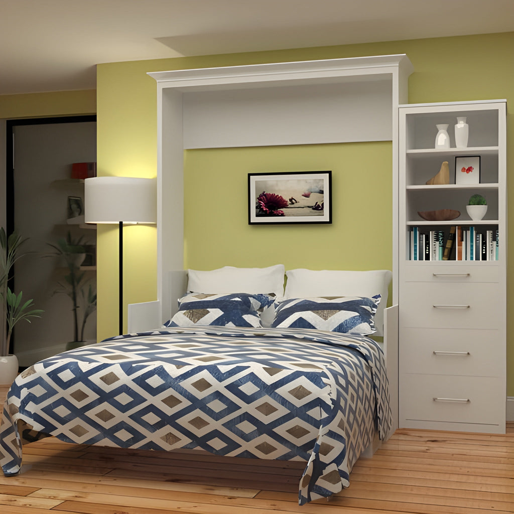 Horizontal Murphy Bed with Desk, Queen Size, by Leto Muro