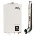 EZ Tankless EZSUPNG Indoor Supreme on Demand 8.2 GPM 165000 BTU Natural Gas Tankless Water Heater with Direct Vent Flue Pipe Kit New