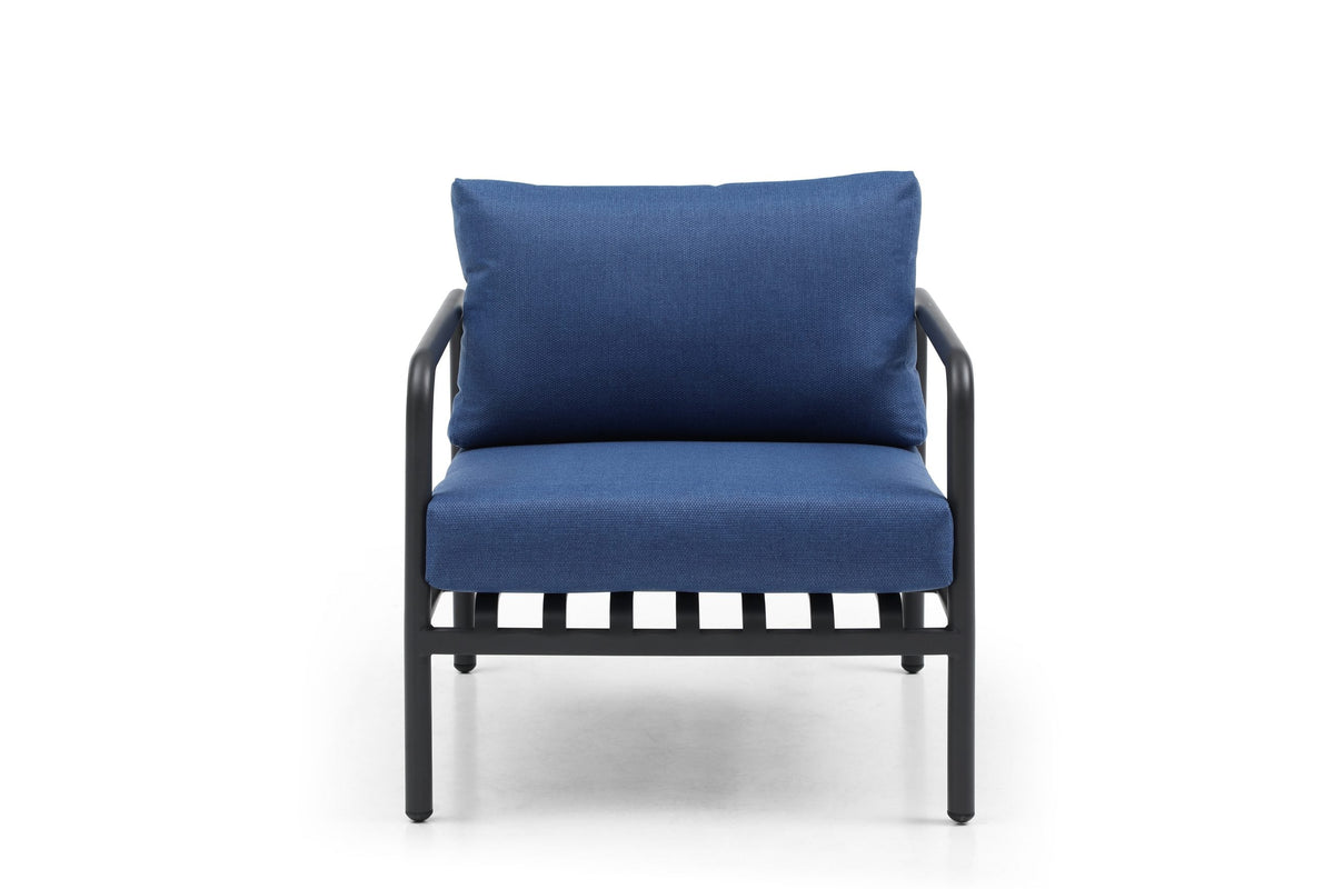Whiteline Modern Living  Andrea 4-Pieces Outdoor Lounge Set in Blue Color - COL1833-BLU