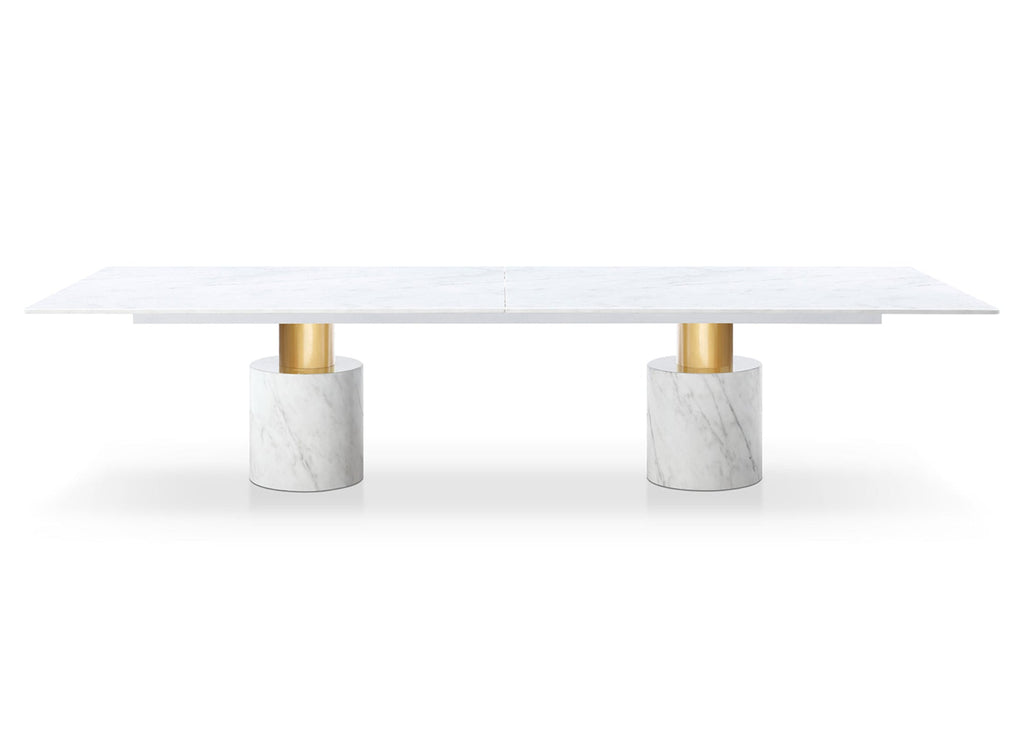 Whiteline Modern Living Geneva Extra Large Dining Table Cylinder -DT1640XL-GLD