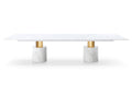 Whiteline Modern Living Geneva Extra Large Dining Table Cylinder -DT1640XL-GLD
