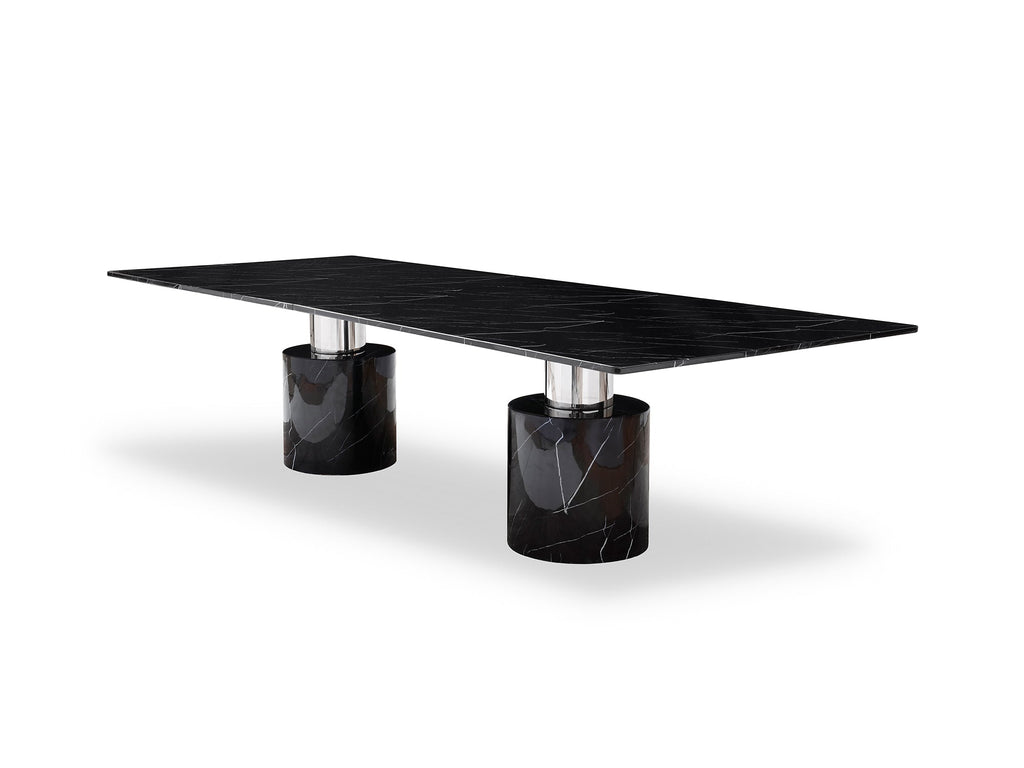 Whiteline Modern Living Geneva Extra Large Dining Table Cylinder -DT1640XL-GLD
