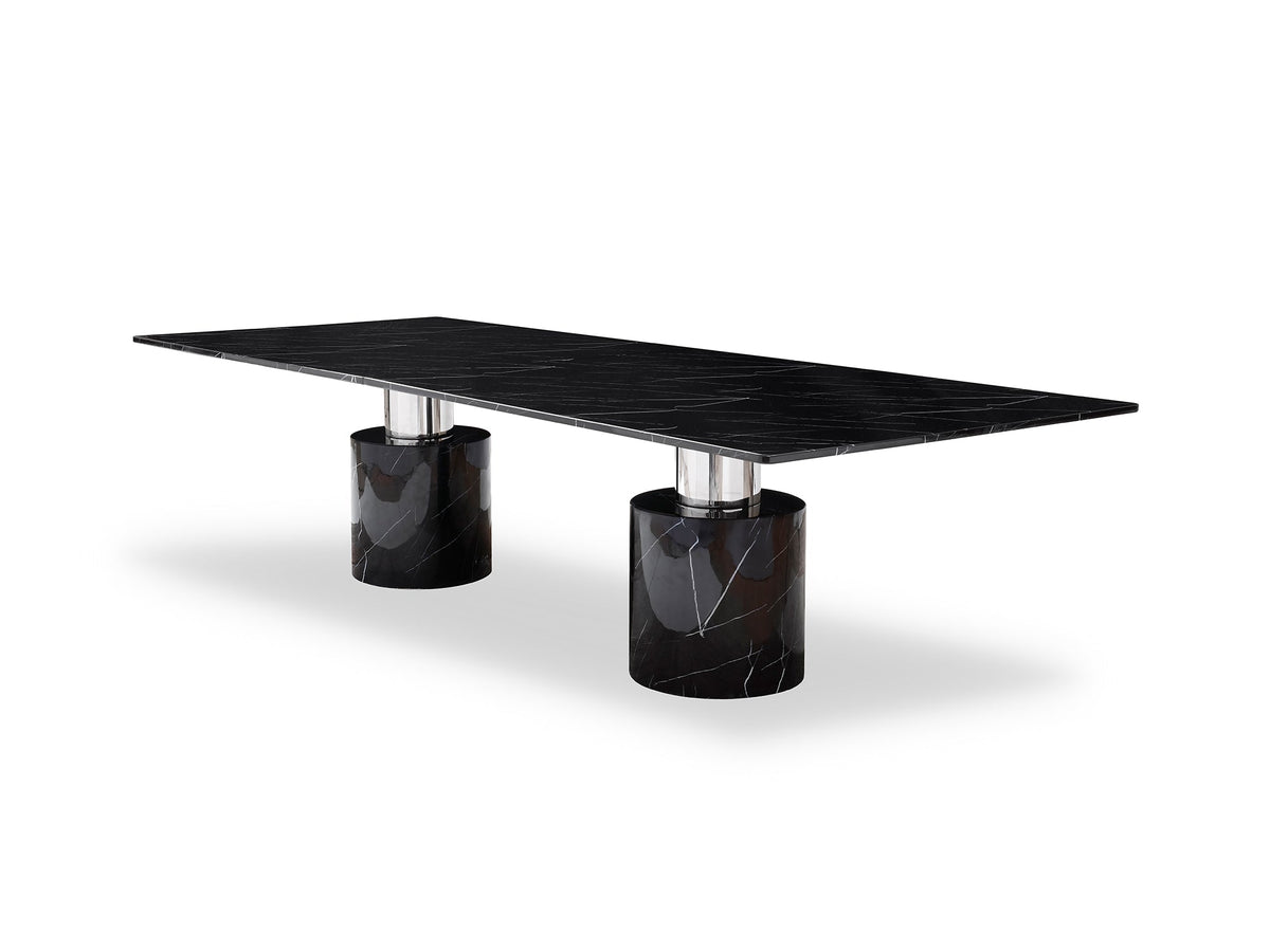 Whiteline Modern Living Geneva Extra Large Dining Table Cylinder -DT1640XL-GLD