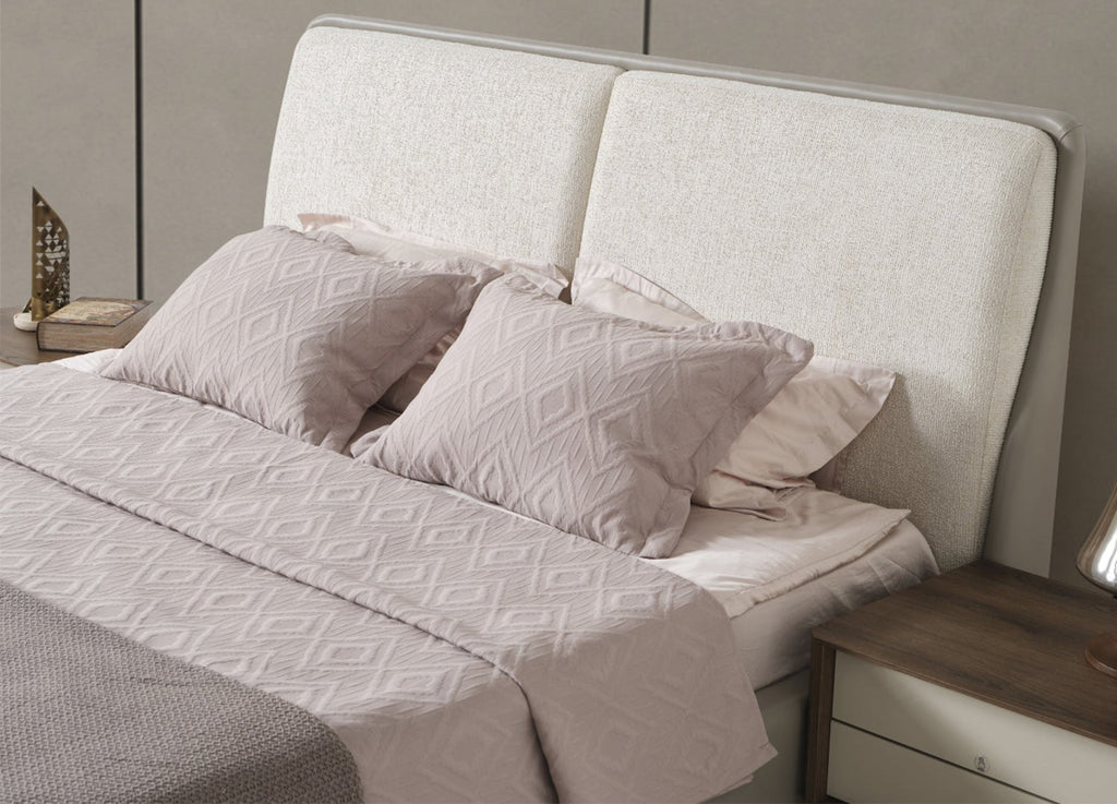 Whiteline Modern Living Romina Queen Bed in Light Grey Color - BQ2020P-LGRY
