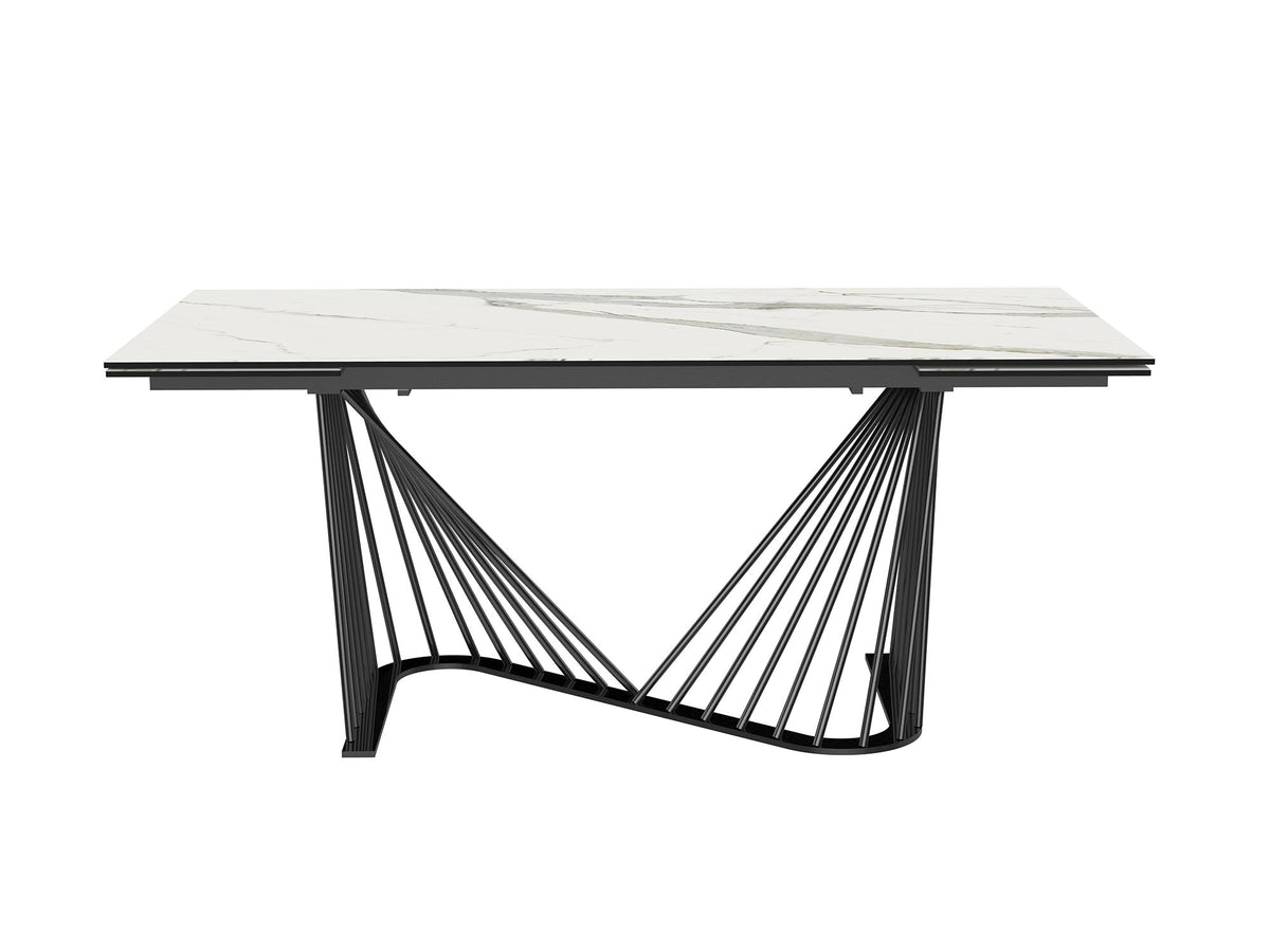 Whiteline Mods -  Roma Extendable Dining Table  - DT1633E-WHT