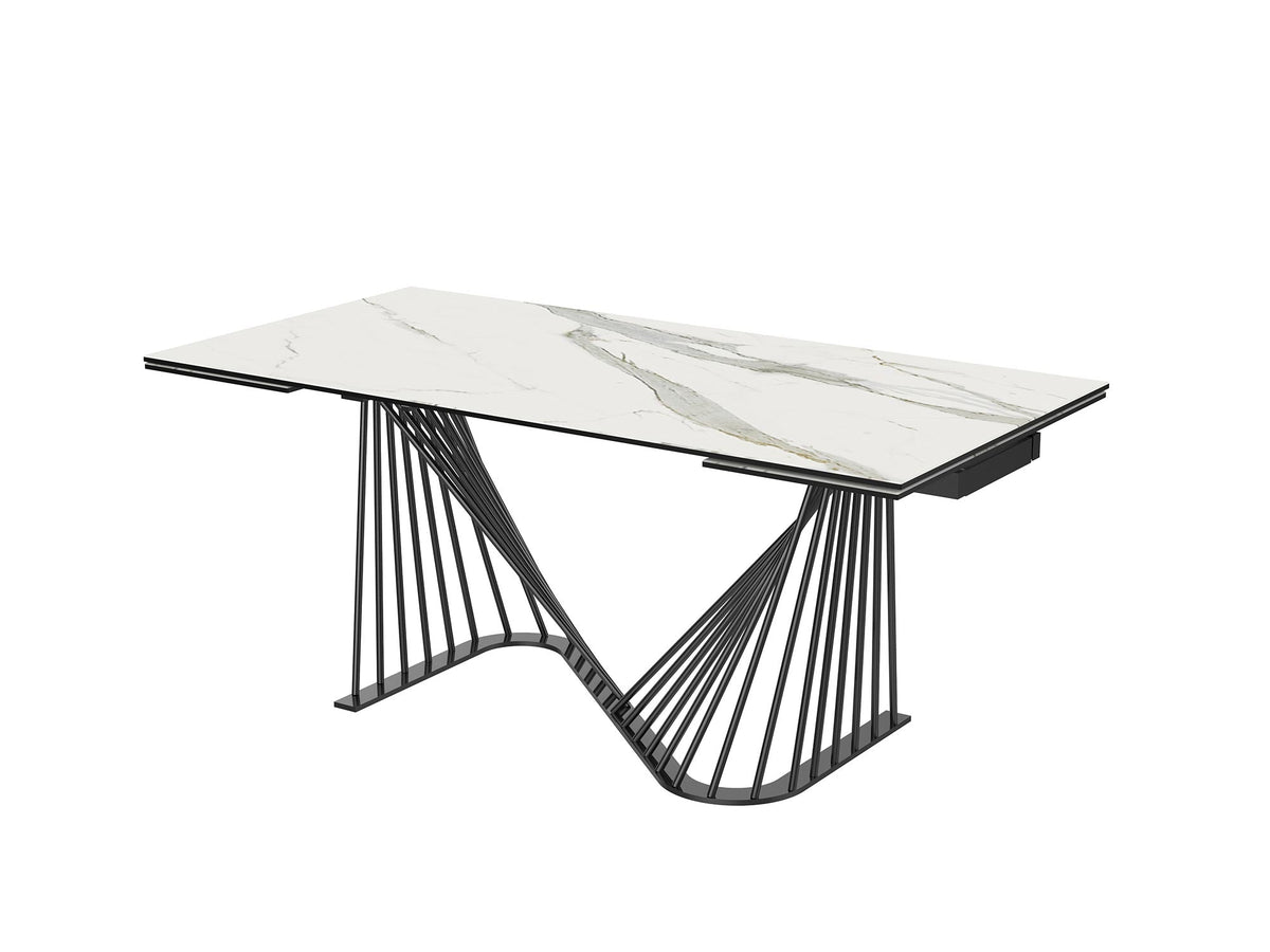 Whiteline Mods -  Roma Extendable Dining Table  - DT1633E-WHT
