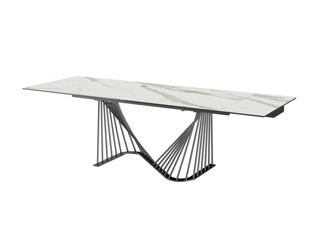 Whiteline Mods -  Roma Extendable Dining Table  - DT1633E-WHT