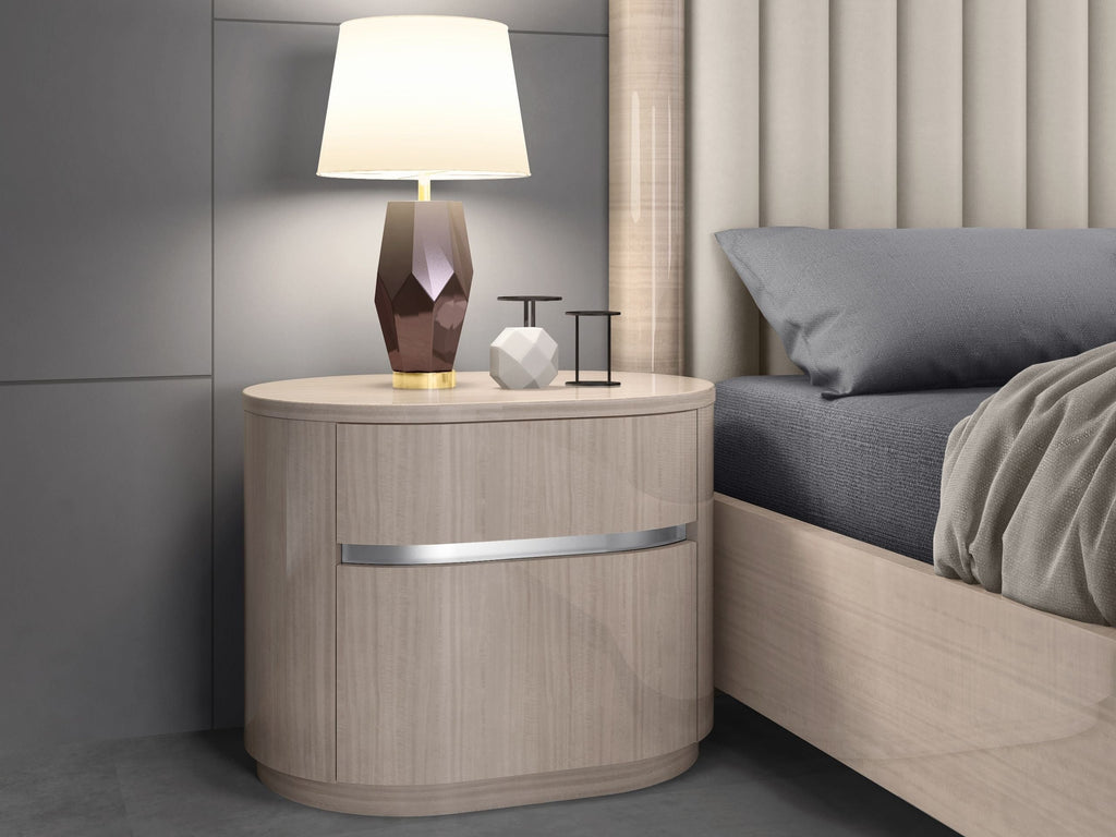 Whiteline Modern Living Waves Nightstand - NS1753