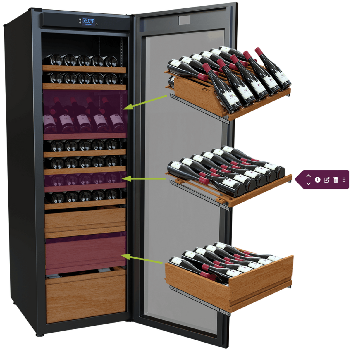 Wine Guardian Luxury Enoteca Style Single Zone Wine Coolers - 99H0411-04