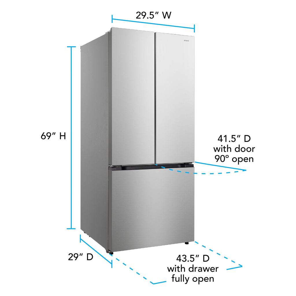 Avanti Frost Free French Door Refrigerator, 17.5 cu. ft. - FFFDS175L3S