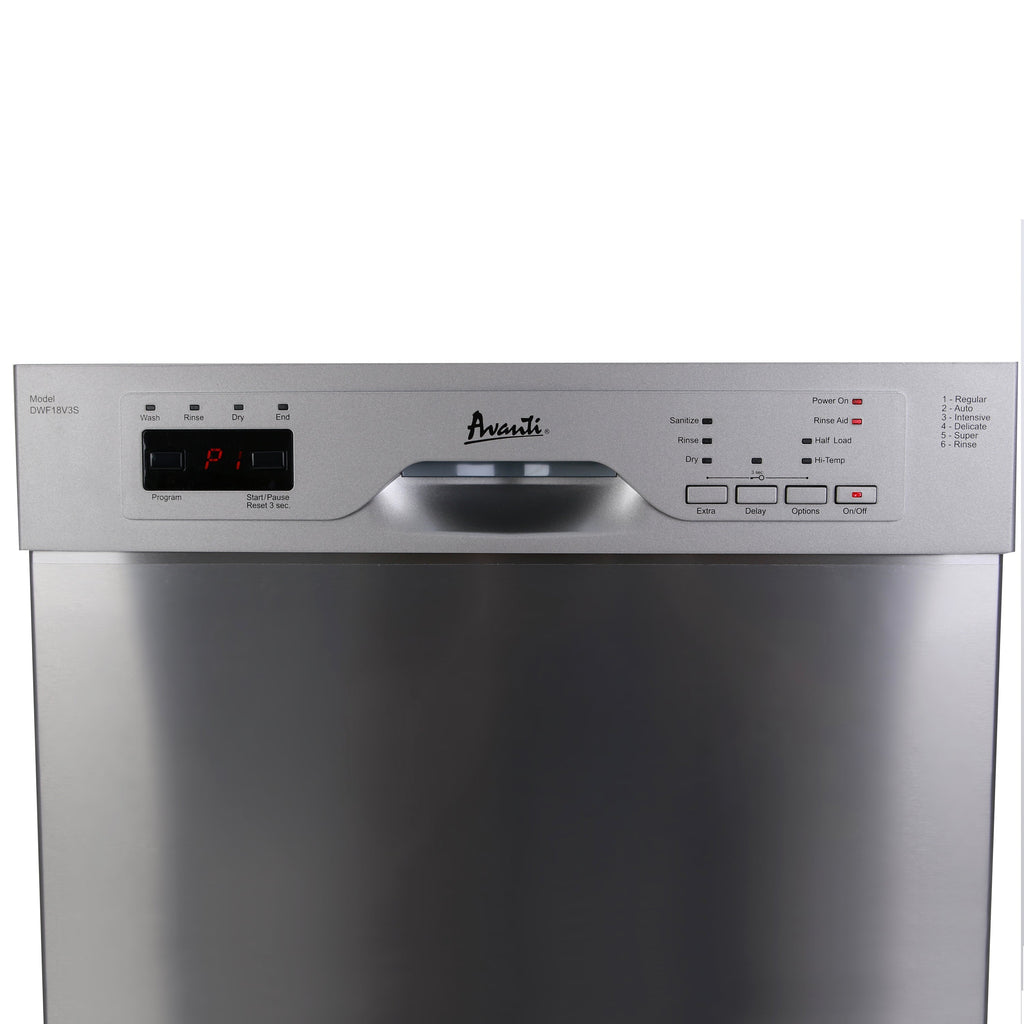 Avanti 18" Built In Dishwasher - DWF18V0W