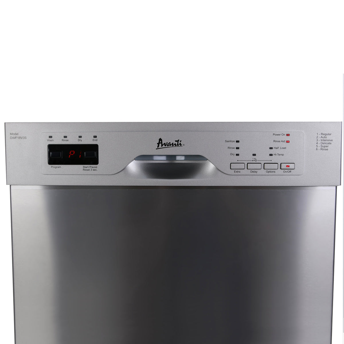 Avanti 18" Built In Dishwasher - DWF18V0W